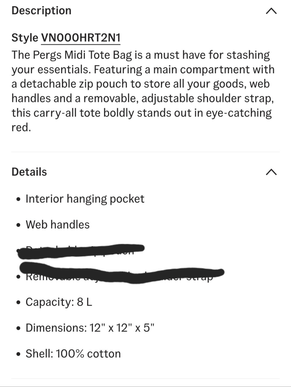 Vans Pergs Midi Tote - Picture 8 of 8